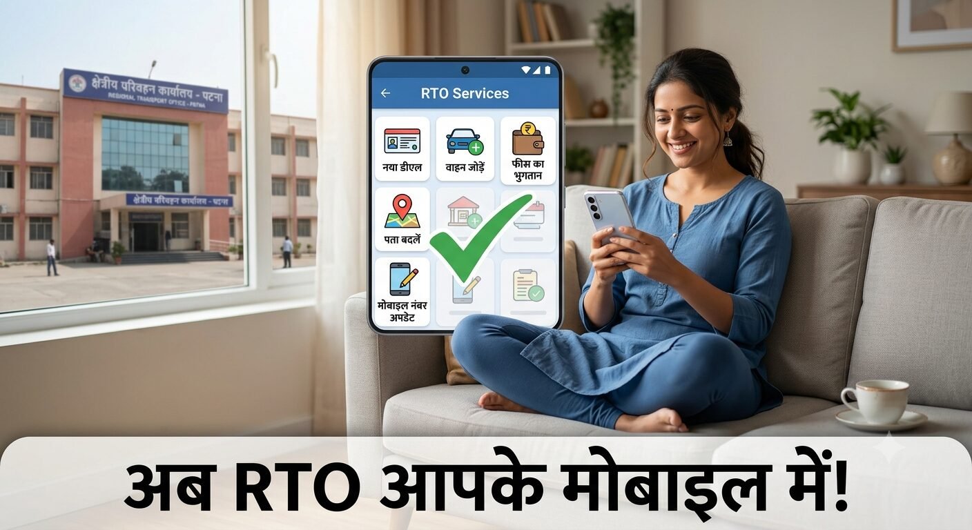 A guide to the new Driving Licence Online Services 2026 available in Patna through Aadhaar authentication, eliminating the need to visit the RTO.