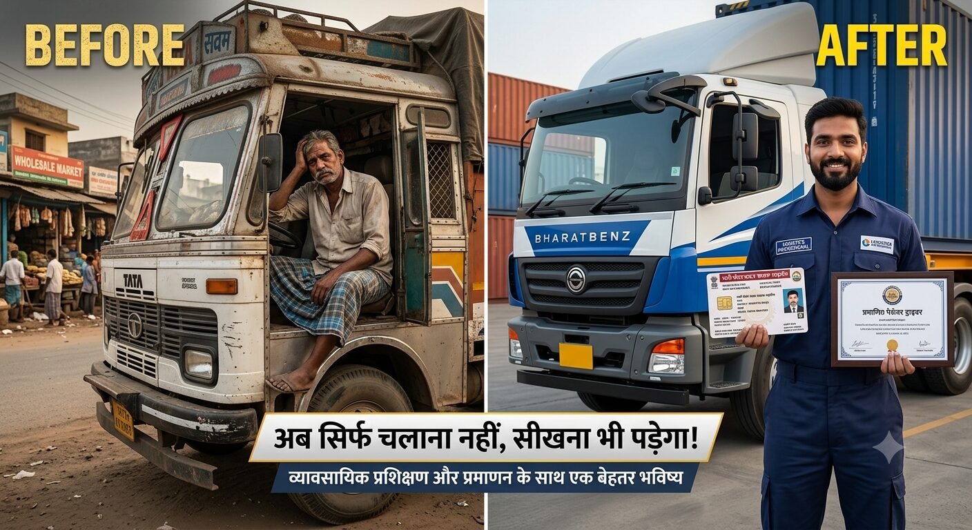 Information on the new mandatory training rule for the Bihar Heavy Vehicle Licence for truck and bus drivers in Patna.